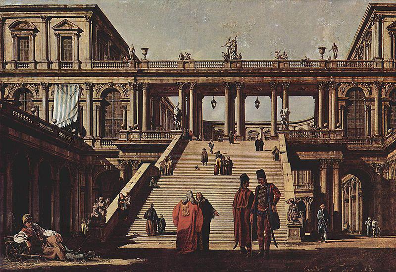 Bernardo Bellotto Capriccio, Palasttreppe China oil painting art